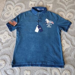 Polo by Ralph Lauren Classic Fit Country Índigo Blue Fir Men's Size M